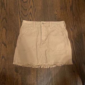brown khaki skirt